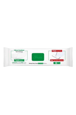Sleepy Easy Clean Beyaz Sabun + Çamaşır Suyu Katkılı Mopa Uyumlu Yer Temizlik Havlusu 2x50 100 Yaprak