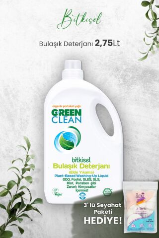 U Green Clean Bitkisel Bulaşık Deterjanı 2,75 LT ve Hediyeli