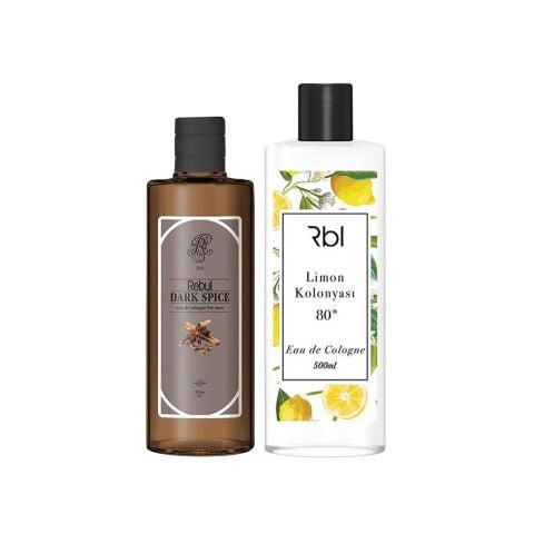 Rebul Dark Spice Kolonya 270 ml ve Limon Kolonyası 500 ml
