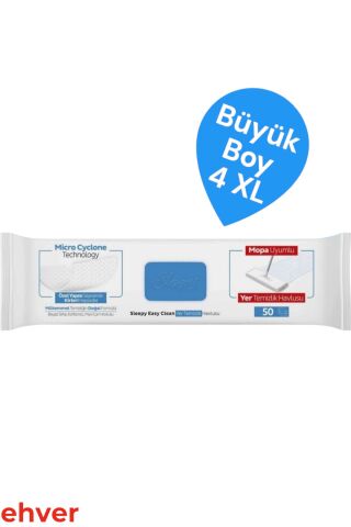 Sleepy 3'Lü Easy Clean Çamaşır Suyu Katkılı Mopa Uyumlu Yer Temizlik Havlusu (150 Yaprak)