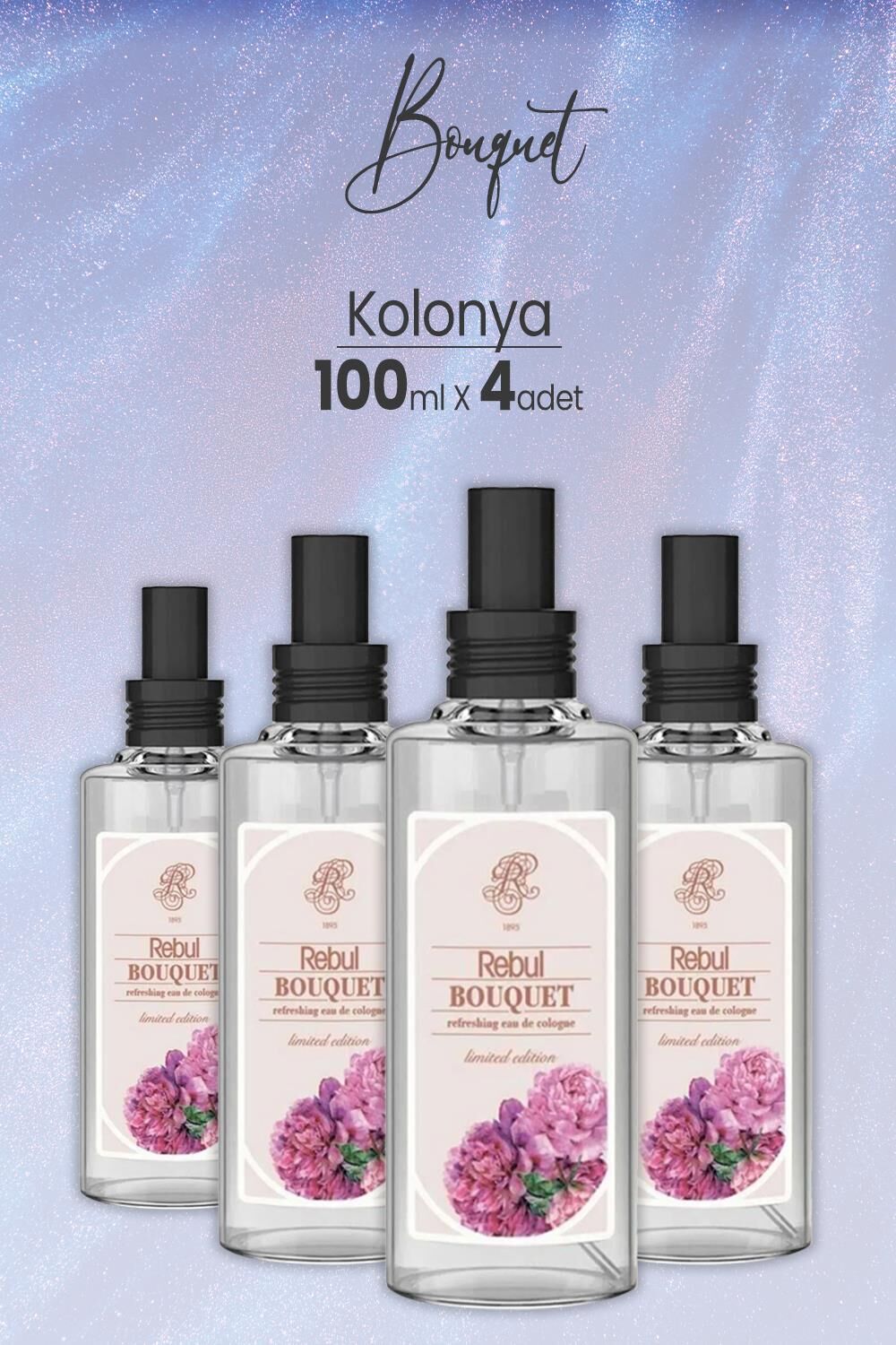 Rebul Bouquet Kolonya 100 ml x 4 Adet