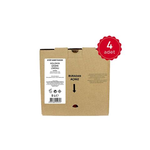 Eyüp Sabri Tuncer Çeşme Limonu Kolonyası 5 lt x 4 Adet