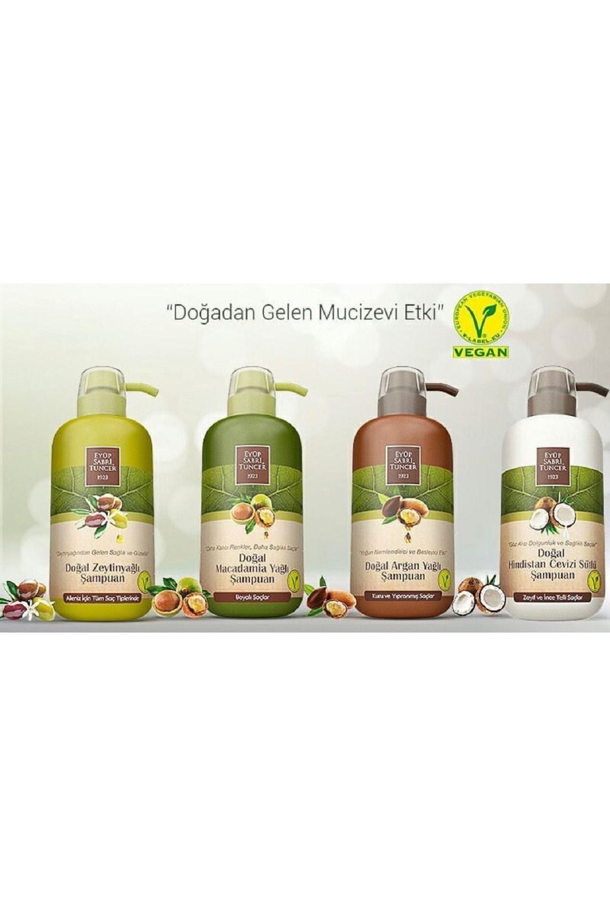 Eyüp Sabri Tuncer Zeytinyağlı, Macadamia, Argan, Hindistan Cevizi 600 ML Şampuanlar