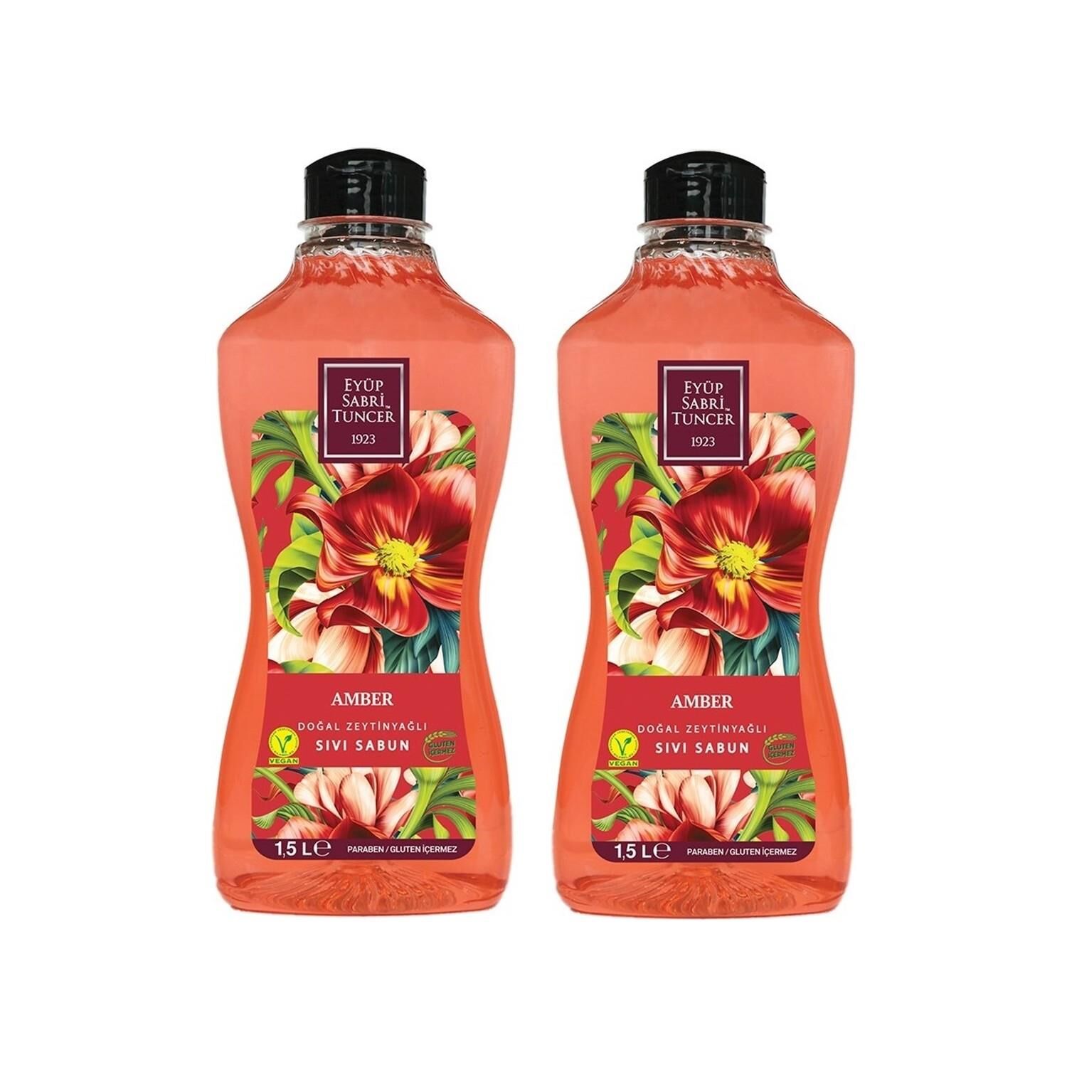 Eyüp Sabri Tuncer Doğal Zeytinyağlı Sıvı Sabun Amber 1500 ML x 2