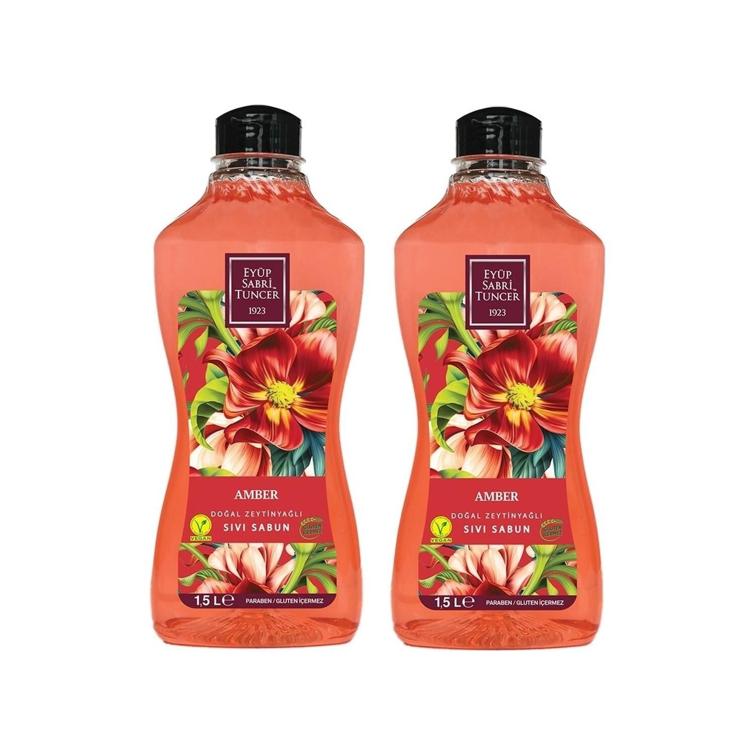 Eyüp Sabri Tuncer Doğal Zeytinyağlı Sıvı Sabun Amber 1500 ML x 2