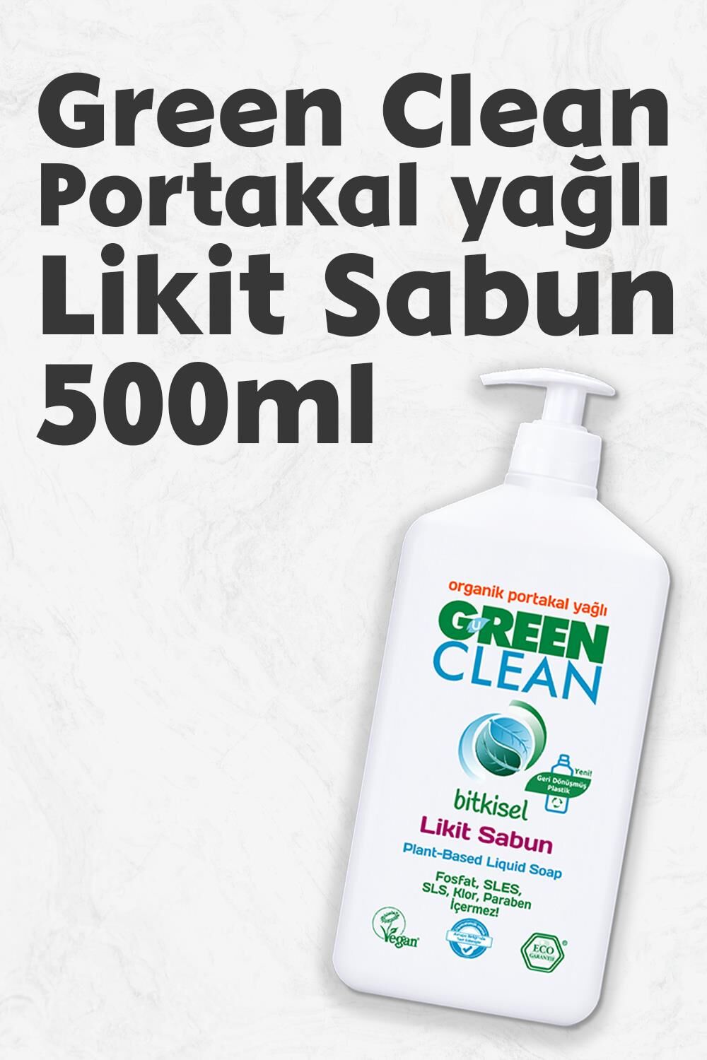 U Green Clean Organik Sıvı Sabun Portakallı 500 ML