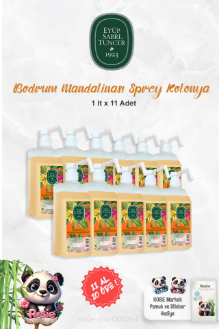 11 AL 10 ÖDE Eyüp Sabri Tuncer 1 lt Sprey Kolonya Bodrum Mandalinası ve ROSIE