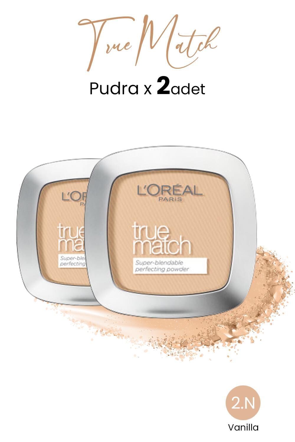 Loreal Paris True Match Pudra 2.N Vanilla x 2 adet