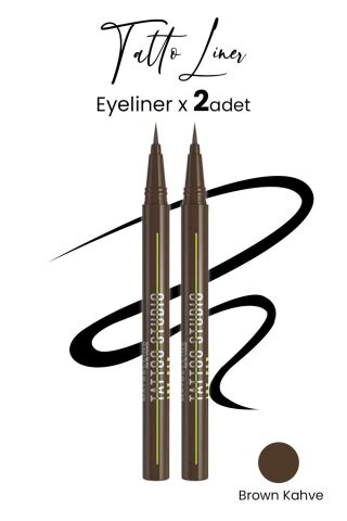 Maybelline Tattoo Liner Ink Pen Eyeliner - Brown Kahve  x 2 Adet