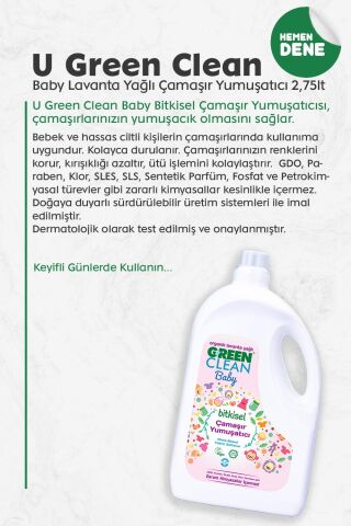 Green Clean Baby Çamaşır Yumuşatıcısı 2750 ml Yıkama