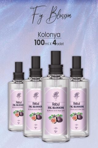 Rebul Fig Blossom Spreyli Cam Şişe İncir Kolonyası 100 ml x 4 Adet