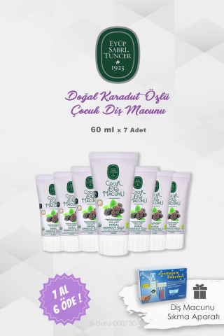 Eyüp Sabri Tuncer 7 AL 6 ÖDE Doğal Çocuk Diş Macunu 60 ml ve Diş Macunu Aparatı