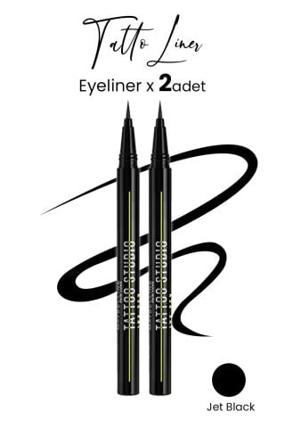 Maybelline Tattoo Liner Ink Pen Eyeliner - Jet Black  x 2 Adet