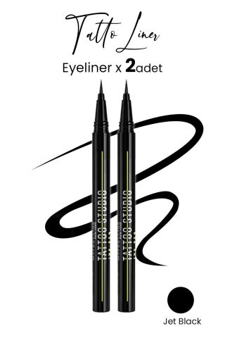 Maybelline Tattoo Liner Ink Pen Eyeliner - Jet Black  x 2 Adet