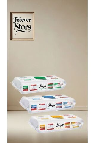 Sleepy Beyaz Sabun,Çamaşır Suyu,Arap Sabun Mop Uyumlu Yer Temizlik Havlusu 3X50