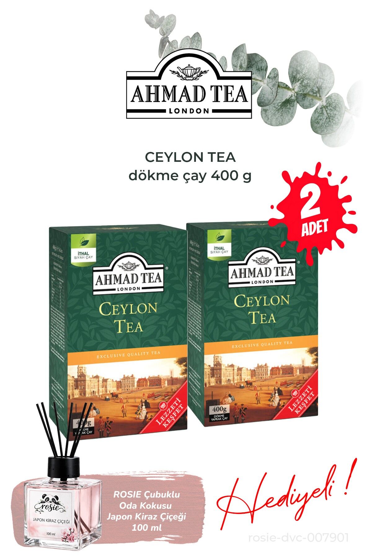 2 Adet Ceylon Tea 400 G Dökme Çay ve Oda Kokusu
