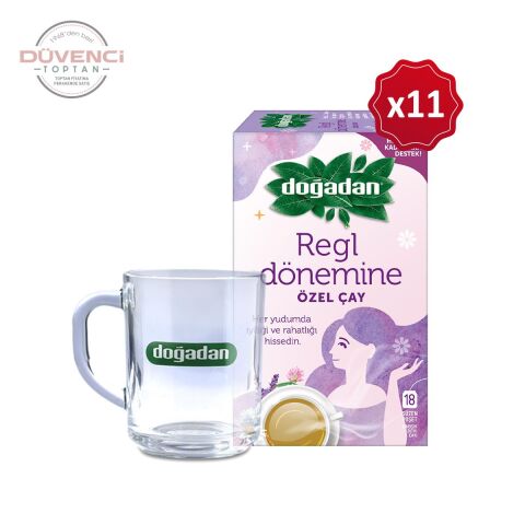 Doğadan Regl Dönemine Özel Bitki Çay Bardak Hediyeli 11 Adet
