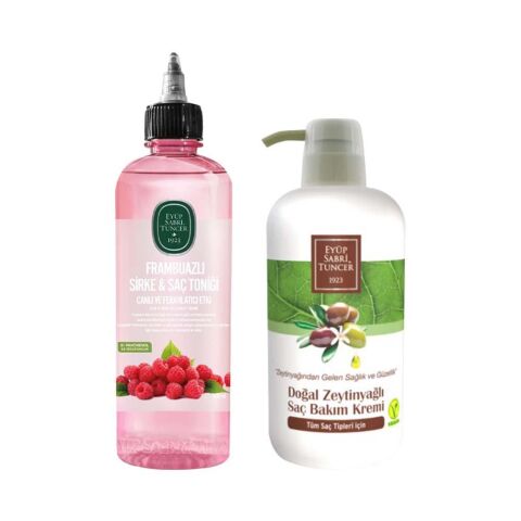 Frambuazlı Sirke & Saç Toniği 500 ml x zeytinyağlı saç krem 600 ml