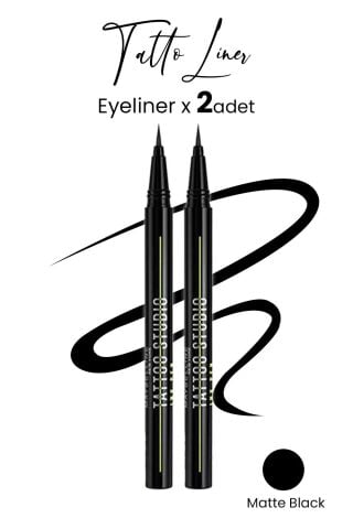Maybelline Tattoo Liner Ink Pen Eyeliner - Matte Black  x 2 Adet