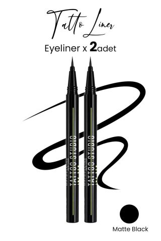 Maybelline Tattoo Liner Ink Pen Eyeliner - Matte Black  x 2 Adet