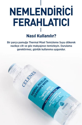 Celenes Thermal Misel Kuru ve Hassas Ciltler için Yüz Temizleme Suyu, 400 ml