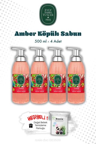 Amber Eyüp Sabri Tuncer 500 ML Köpük Sabun X4 ve ROSIE