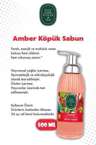 Amber Eyüp Sabri Tuncer 500 ML Köpük Sabun X4 ve ROSIE