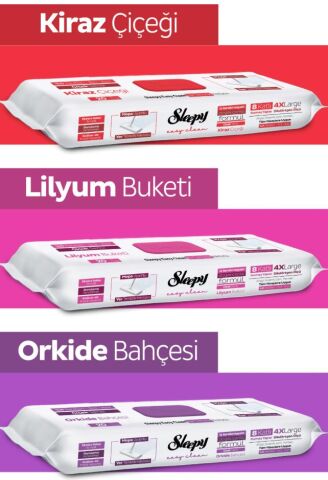 Sleepy Easy Clean Lilyum Buketi Mopa Uyumlu Yer Temizlik Havlusu 20 Yaprak