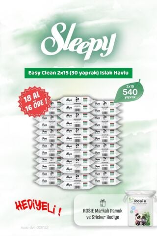 Sleepy 2x15 Easy Clean 18 AL 16 ÖDE Islak Mendil ve Rosie Hediye