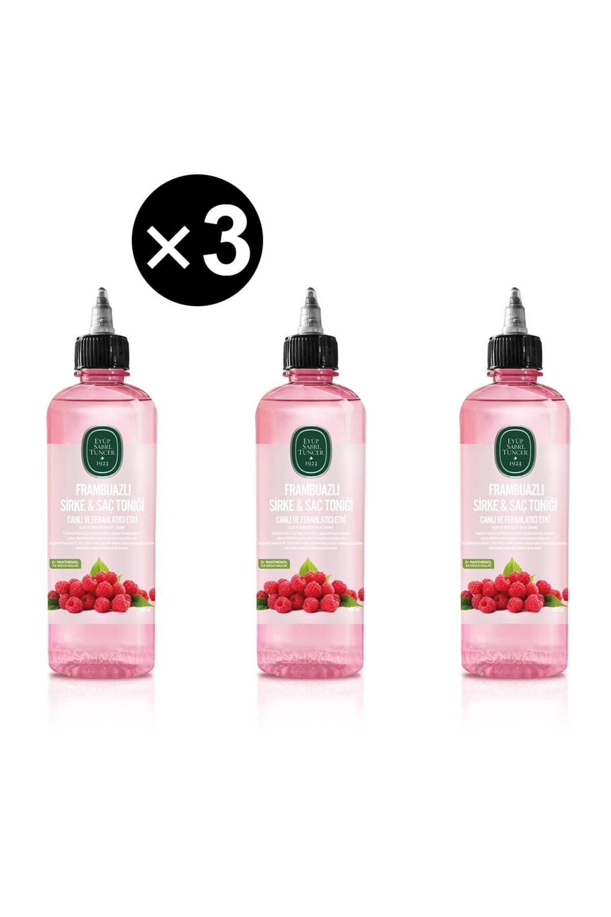 Eyüp Sabri Tuncer 3 ADET Frambuazlı Sirke & Saç Toniği 500 Ml