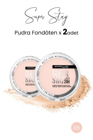Maybelline New York Superstay Hibrit Pudra-Fondöten 05  x 2 Adet