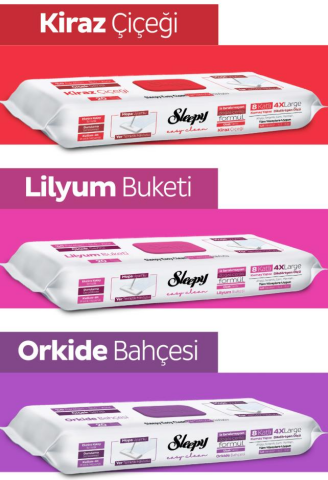 Sleepy Easy Clean Orkide Bahçesi Mopa Uyumlu Yer Temizlik Havlusu 20 Yaprak