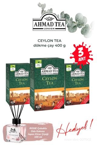 Ceylon Tea 3 Paket dökme çay 400 g ve Oda Kokusu