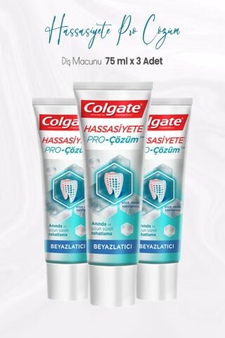 Colgate Hassasiyete Pro Çözüm Beyazlatıcı Diş Macunu 75 ml x 3 Adet