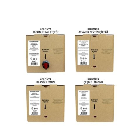 Eyüp Sabri Tuncer Ayvalık Zeytin Çiçeği, Japon Kiraz Çiçeği, Çeşme Limonu ve Klasik Limon Kolonyası 5 lt