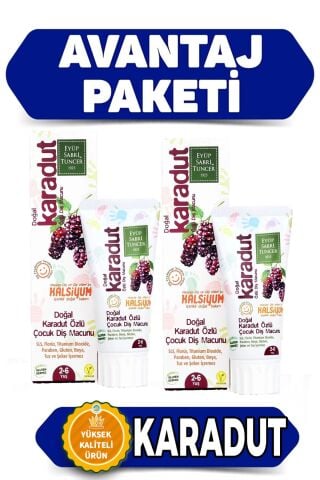Eyüp Sabri Tuncer Karadut Özlü Çocuk Diş Macunu 2 Li Avantaj Paket