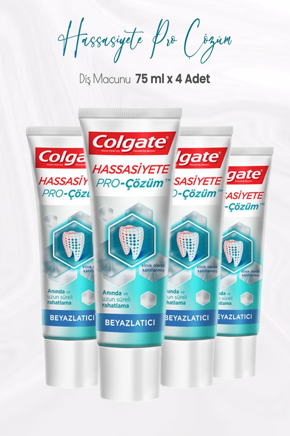 Colgate Hassasiyete Pro Çözüm Beyazlatıcı Diş Macunu 75 ml x 4 Adet