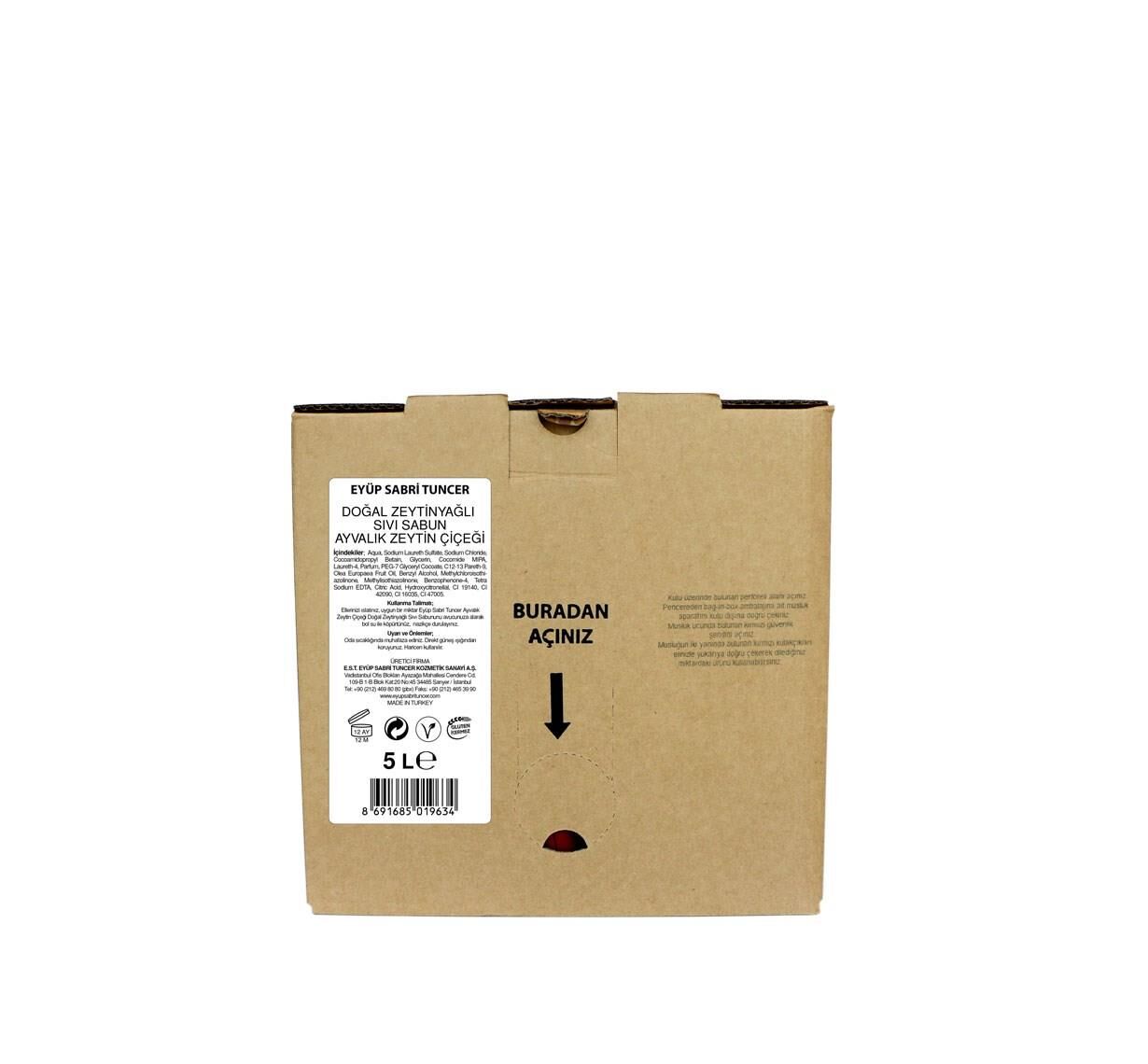 Eyüp Sabri Tuncer Ayvalık Zeytin Çiçeği Doğal Zeytinyağlı Sıvı Sabun 5 lt - Bag in Box