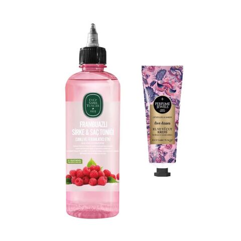 Frambuazlı Sirke & Saç Toniği 500 ml Ve Perfume Jewels Love Kisses El Kremi 50 ML