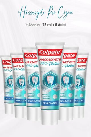Colgate Hassasiyete Pro Çözüm Beyazlatıcı Diş Macunu 75 ml x 6 Adet