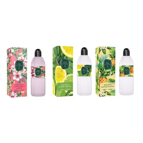Eyüp Sabri Tuncer Kolonya Japon Kiraz Çiçeği, Çeşme Limonu ve Hawaii Ananas Pet Şişe 400 ML