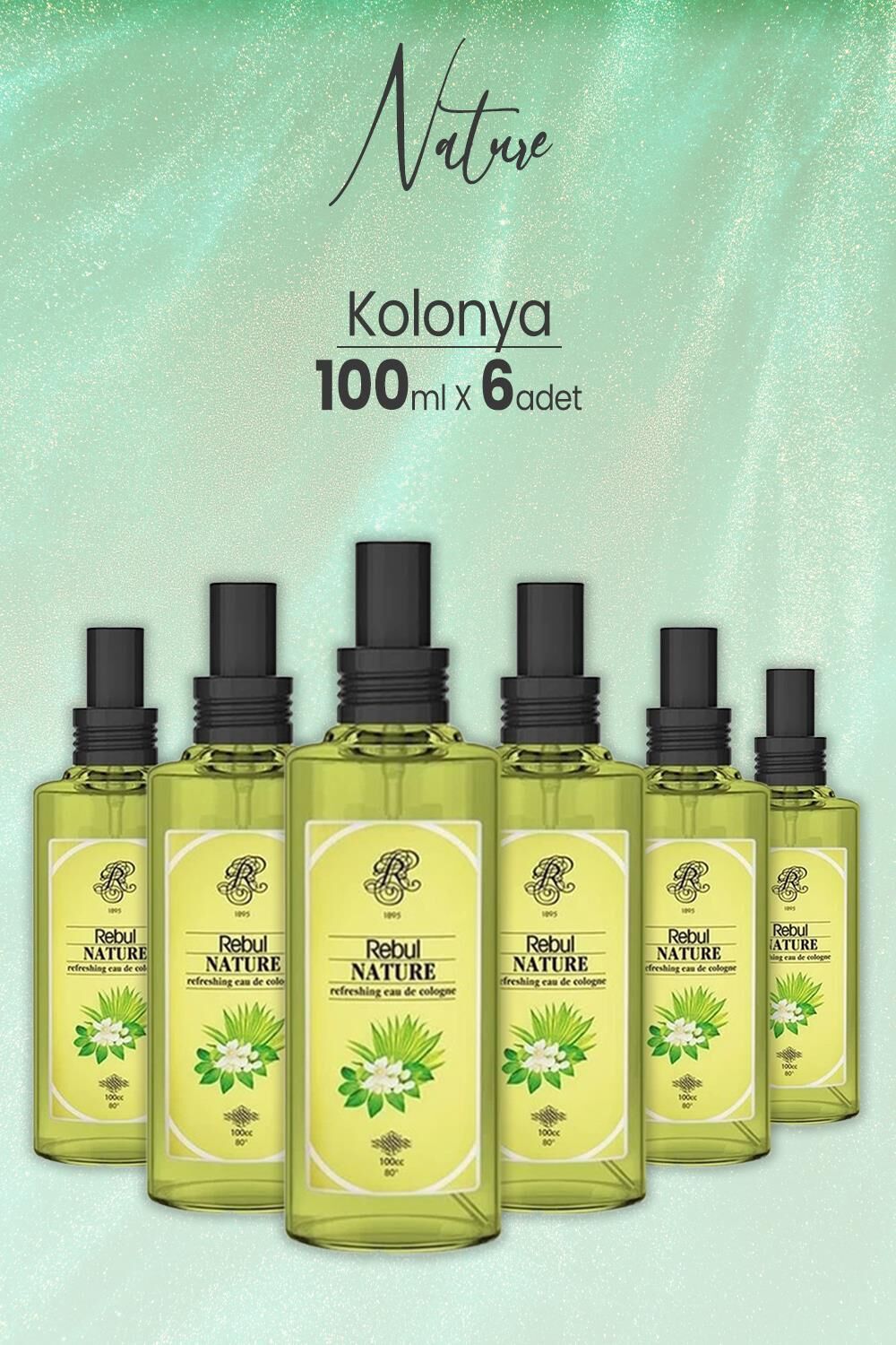 Rebul Nature Sprey Kolonya 100 ml x 6 Adet