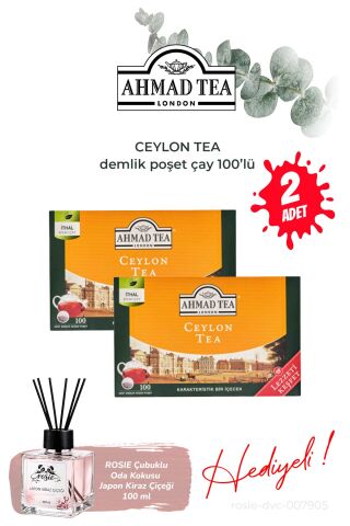 2 Adet, 100’lü Ceylon Tea Demlik Poşet ve Oda Kokusu