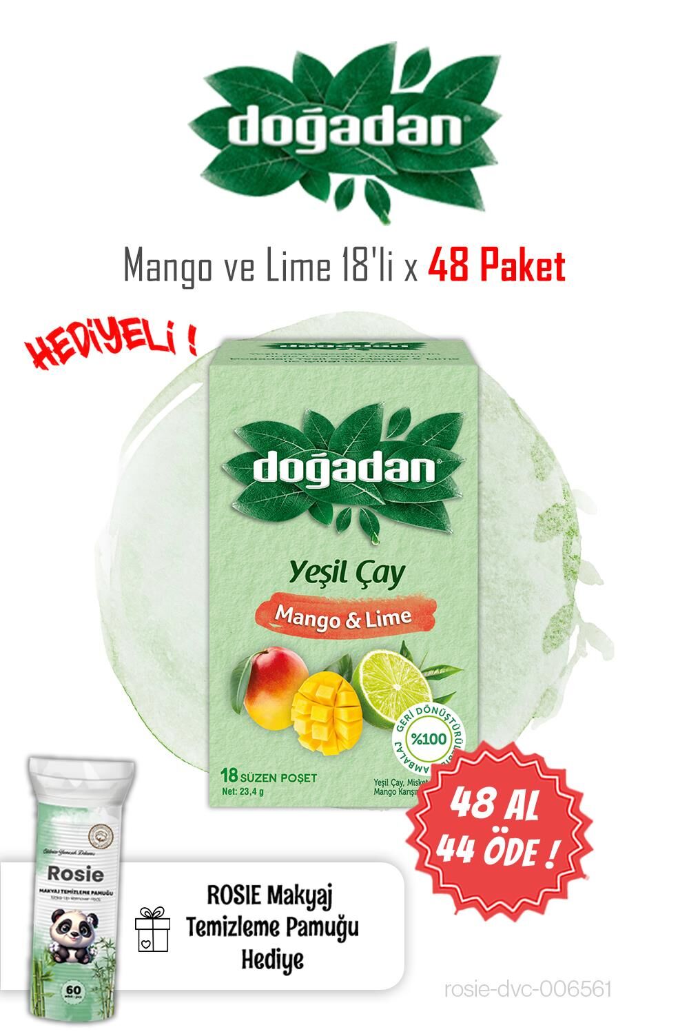 Doğadan 18'li Mango ve Lime 48 AL 44 ÖDE ve ROSIE