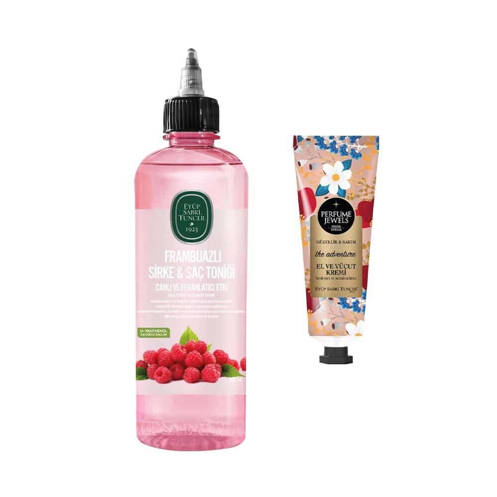 Frambuazlı Sirke & Saç Toniği 500 ml Ve Perfume Jewels The Adventure El Kremi 50ML