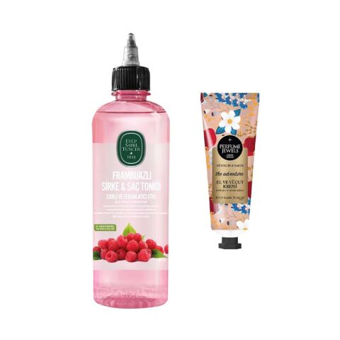 Frambuazlı Sirke & Saç Toniği 500 ml Ve Perfume Jewels The Adventure El Kremi 50ML