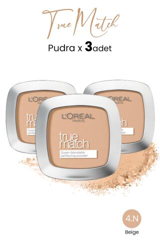 Loreal Paris True Match Pudra 4.N Beige x 3 Adet