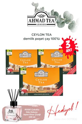 Demlik Poşet 3 Paket/100’lü Ceylon Tea ve Oda Kokusu
