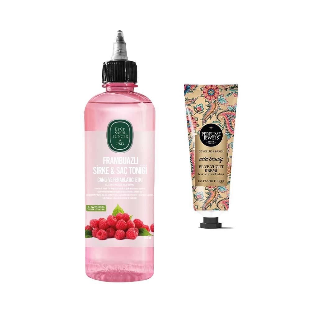 Frambuazlı Sirke & Saç Toniği 500 ml Ve Perfume Jewels Wild Beauty El Kremi 50 ML