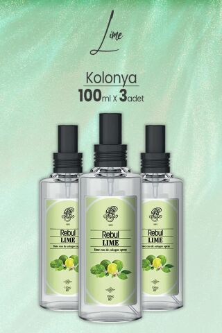 Rebul Lime, Limon Kolonyası 100 ml x 3 Adet